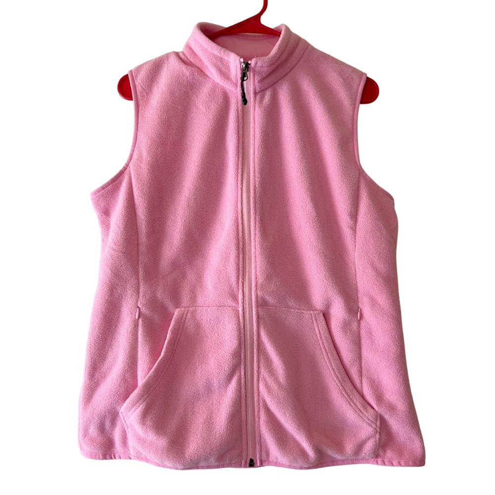 Xeoxarel Women’s Pink Fleece Vest with 6 Pockets